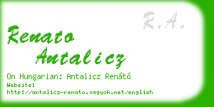 renato antalicz business card