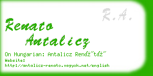 renato antalicz business card